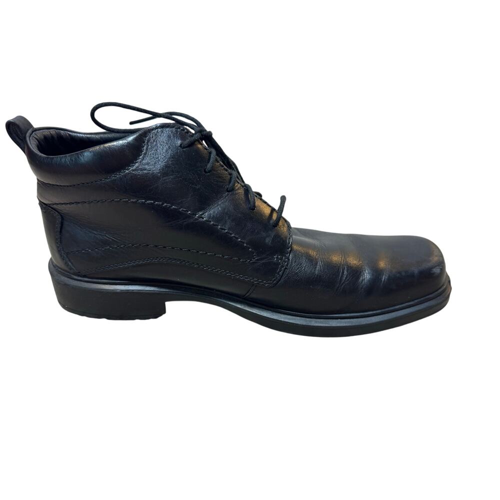 ECCO Turn Men's Black Waterproof Leather Chukka Ankle Dress Boots Size 10.5